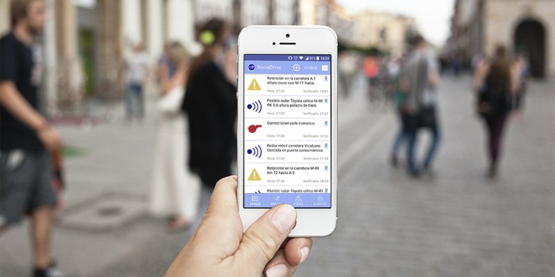 SocialDrive en teléfono