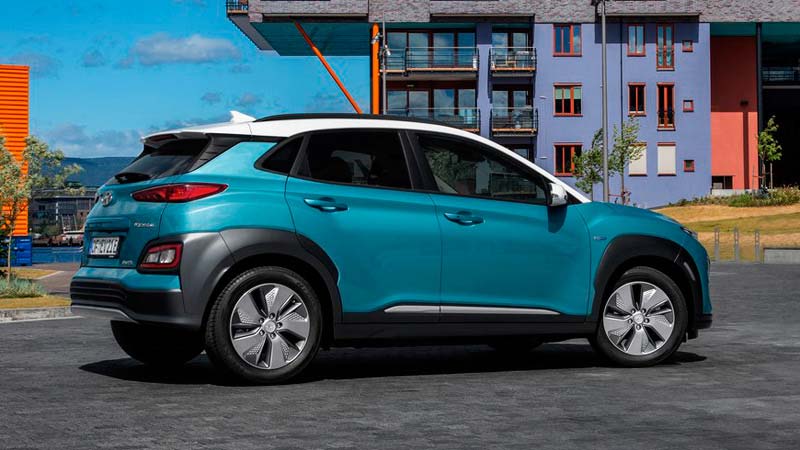 Hyundai Kona eléctrico, tres cuartos trasero
