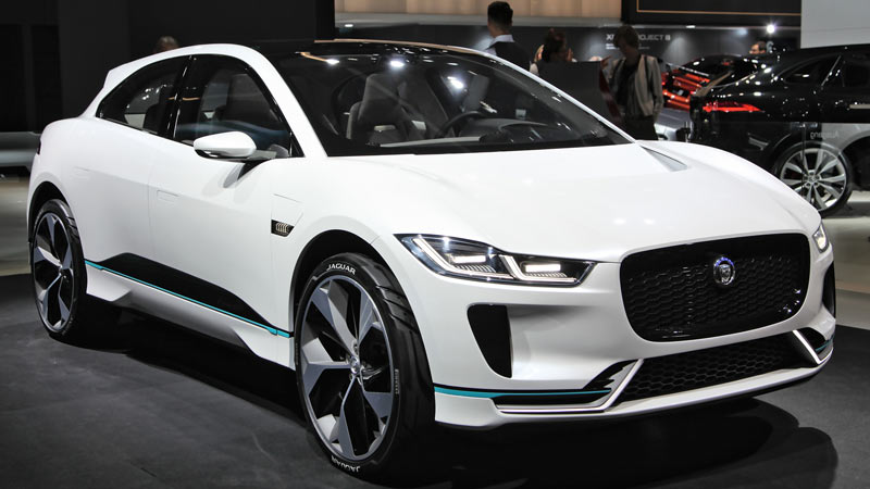 Modelo blanco de Jaguar I Pace