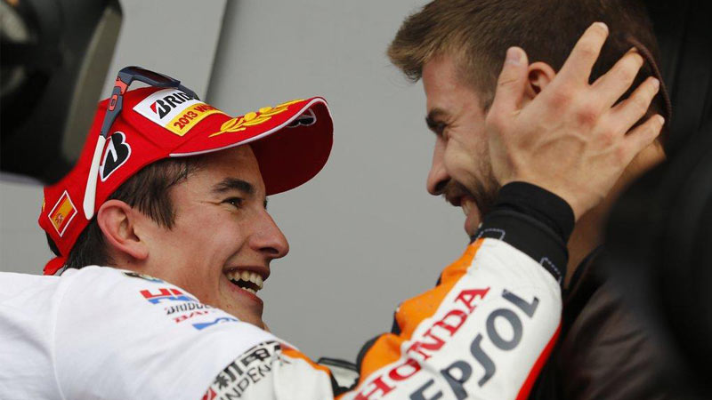 Marc Márquez y Gerard Piqué.