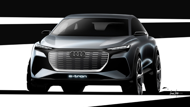 Audi Q4 e-tron concept, frontal