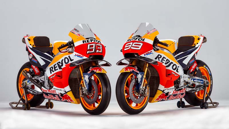 Las nuevas motos de Marc Márquez y Jorge Lorenzo en Repsol Honda