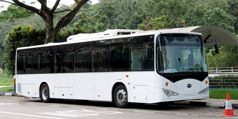 autobús blanco de BYD