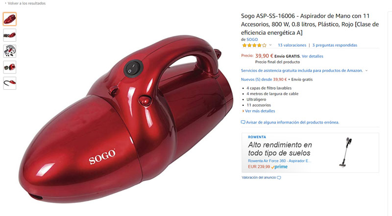 aspiradora para coche