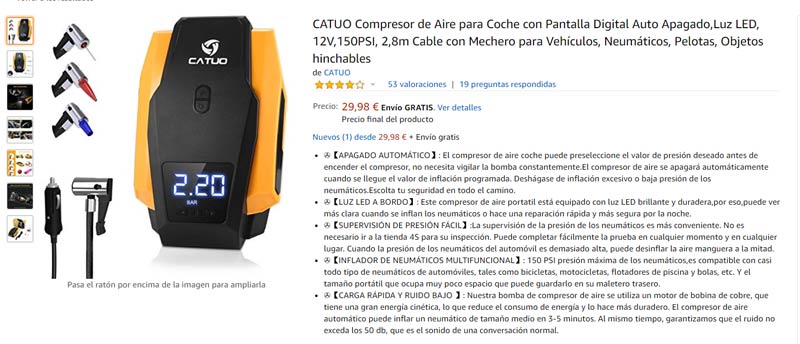 compresor de aire-comprar cosas para el coche