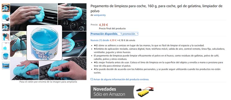 pegamento de limpieza-comprar cosas para el coche