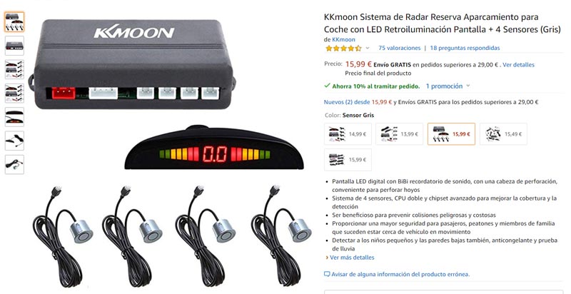 sensor de aparcamiento-comprar cosas para el coche