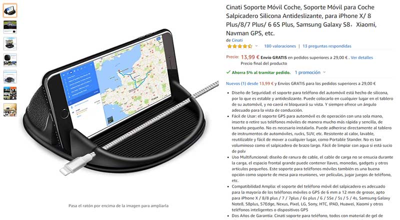 soporte para móvil